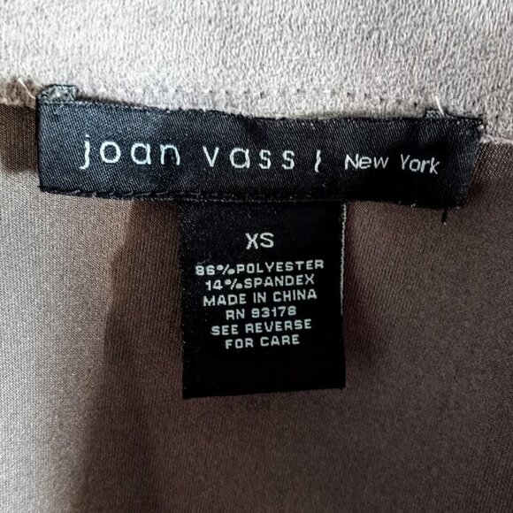 Joan Vass Grey Faux Leather Suede Raw Edge Open Jacket XS - Picture 4 of 6